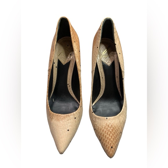 Joelle Snakeskin Point-Toe Pump, Natural - Picture 7 of 9